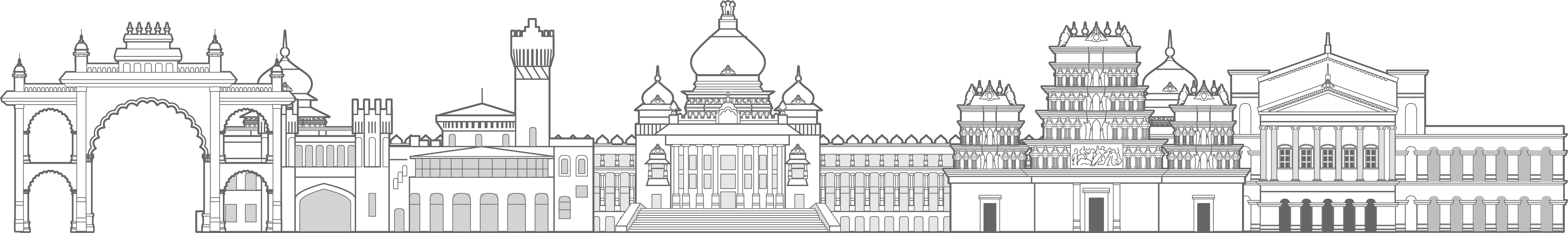 Bengaluru skyline illustration